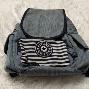 Kipling Denim and Striped Men's Backpack
